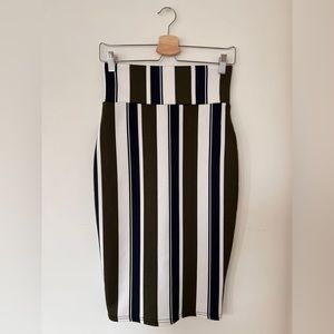 Stripped Bodycon Skirt